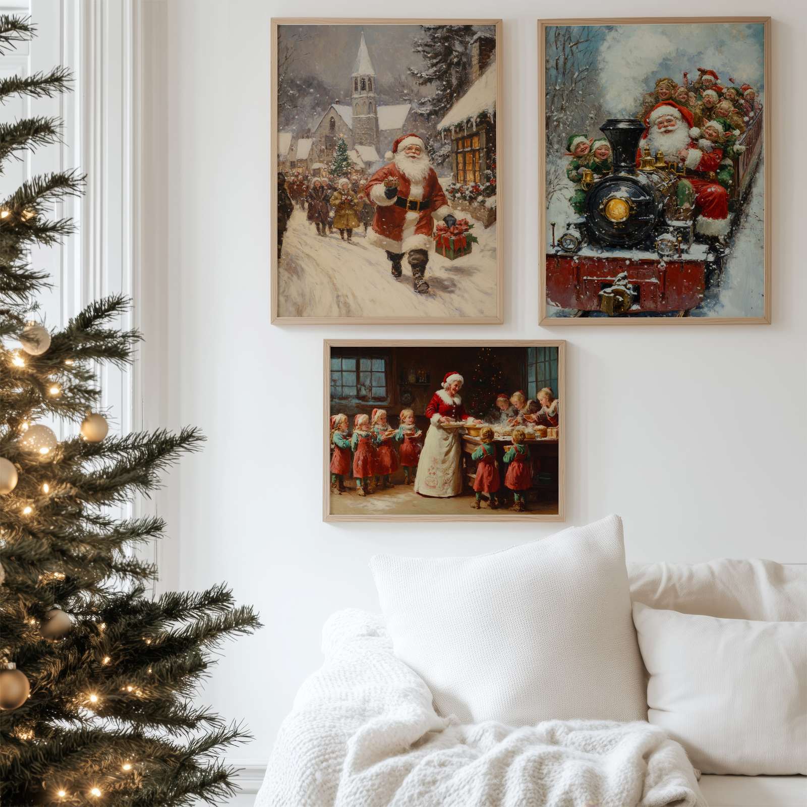 Poster - Jul Santa Konst Set av 3