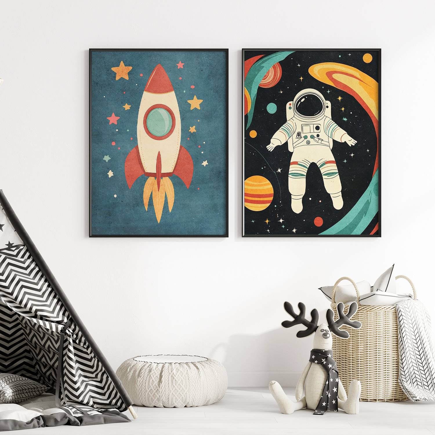 Poster - Raketer och Astronauter / Set of 2
