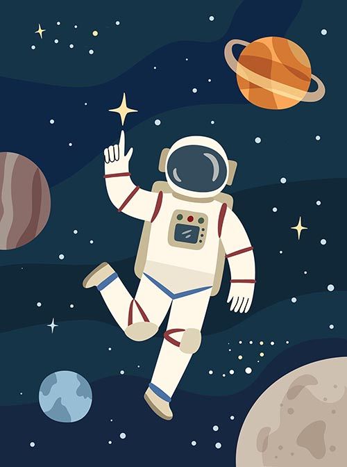 Poster - Astronaut i rymden