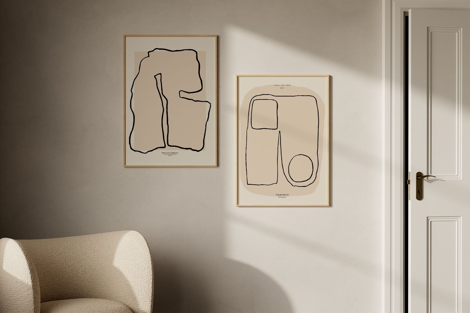 Poster - Primär Modernism Set om 2