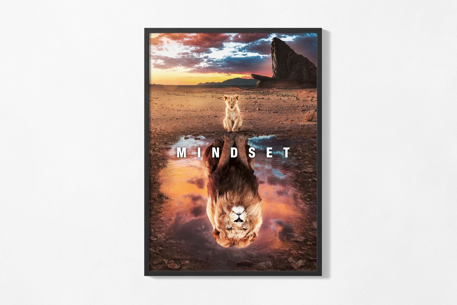 Poster - Mindset Lejonreflektion
