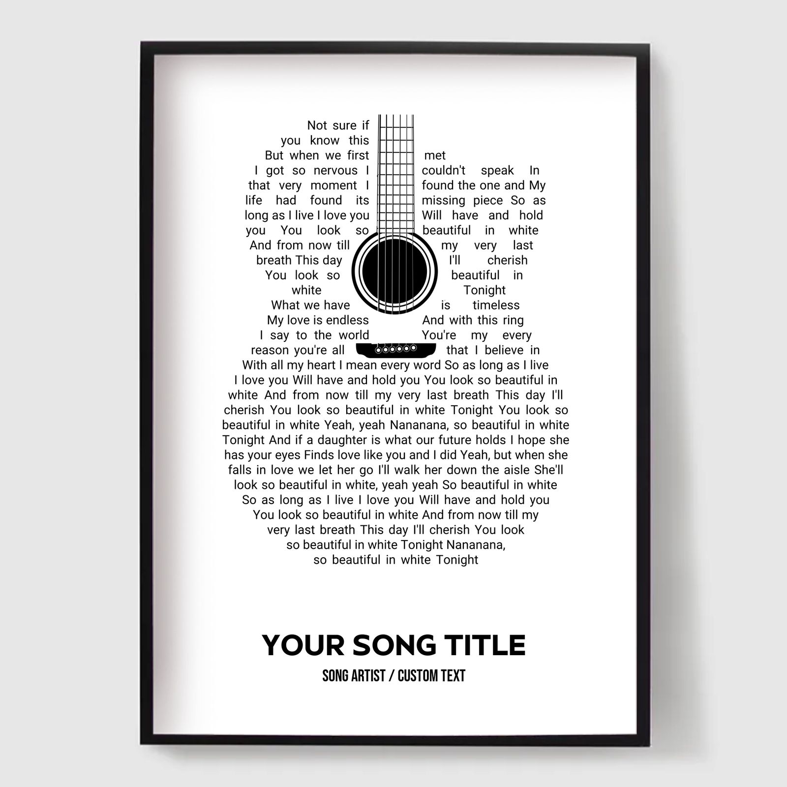 Personlig Poster - Gitarrlåttexter