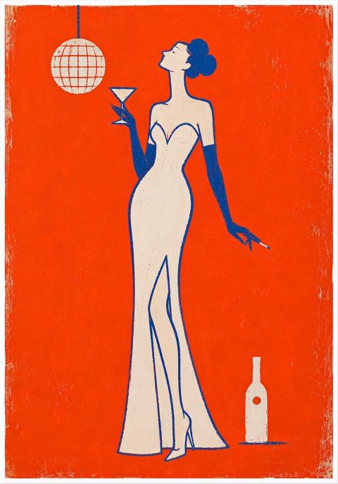 Poster - Elegant Afton Silhuett