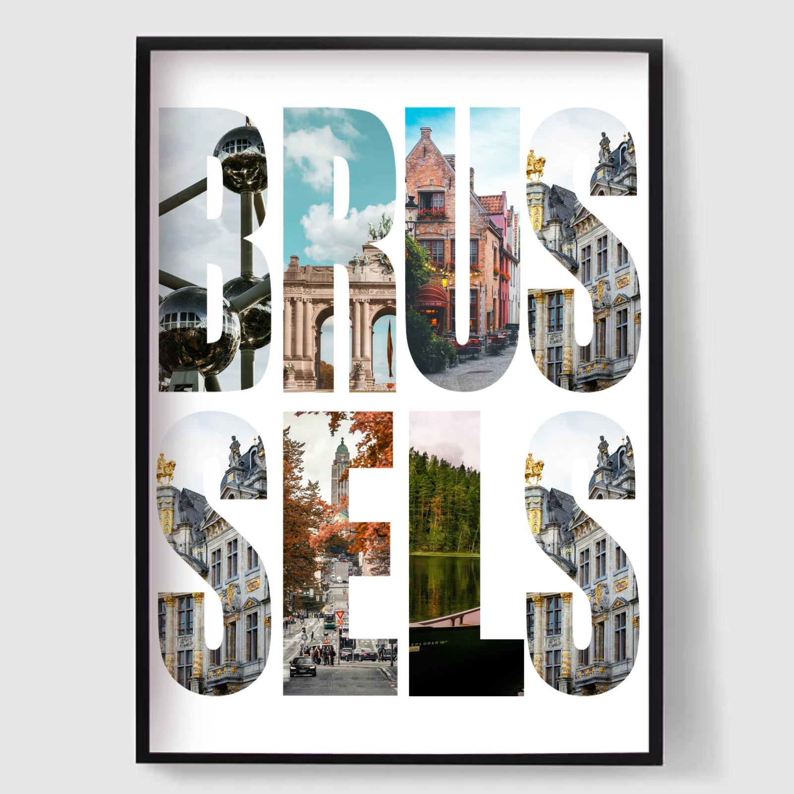 Personlig Poster - Destinationsnamn Fotouppladdning - Bryssel