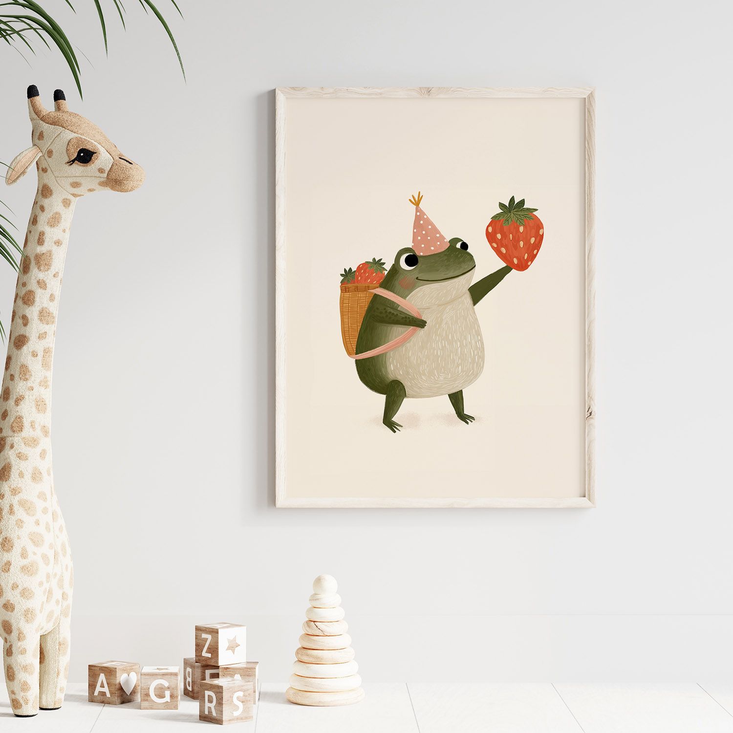 Poster - Groda med Jordgubbe