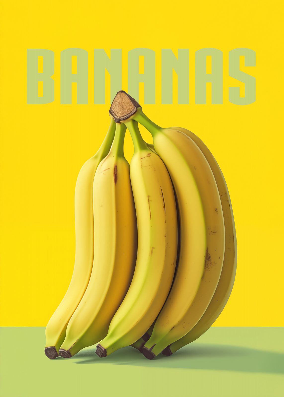 Affisch - Bananas Gul Grafik