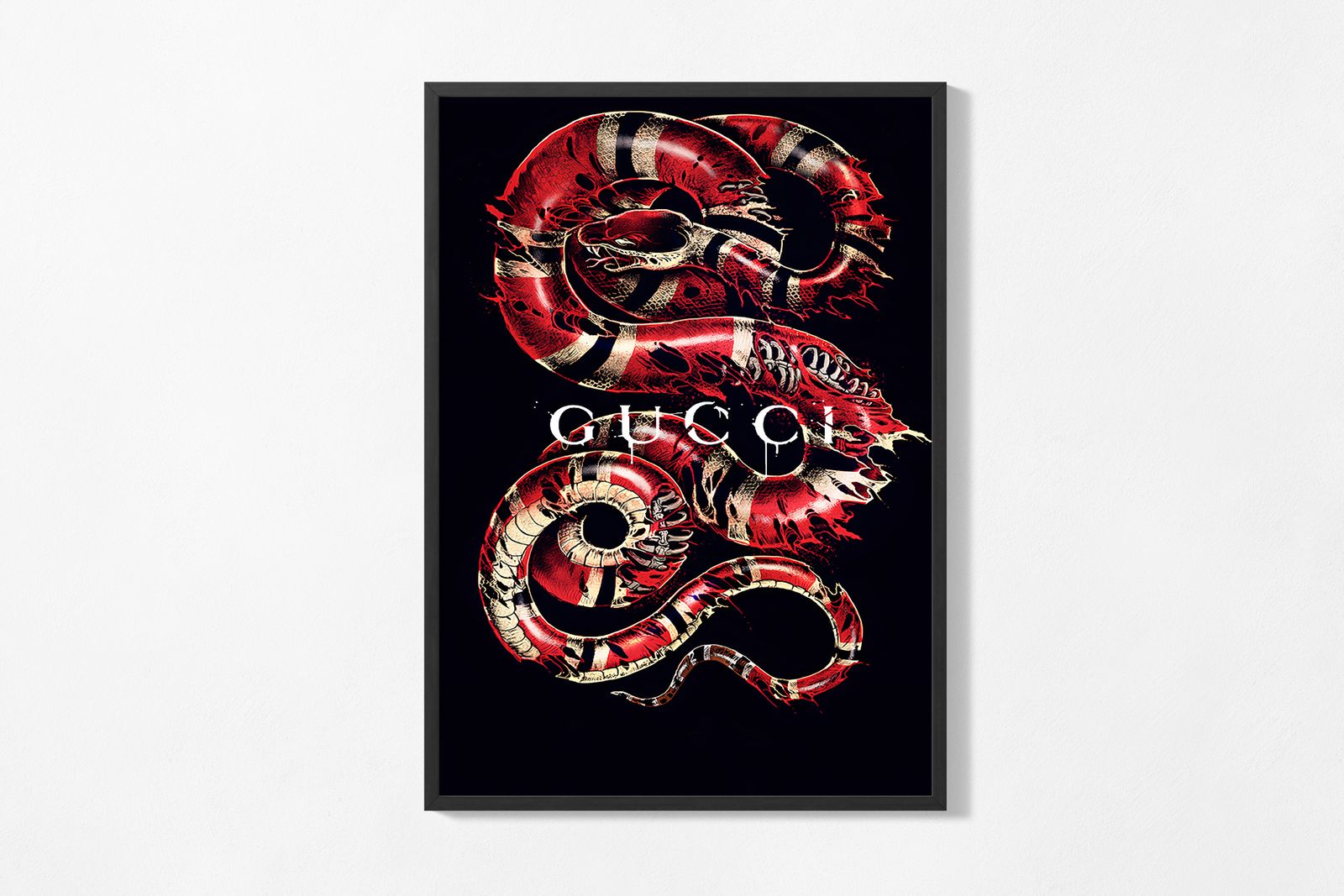 Poster - Röd Orm Illustration