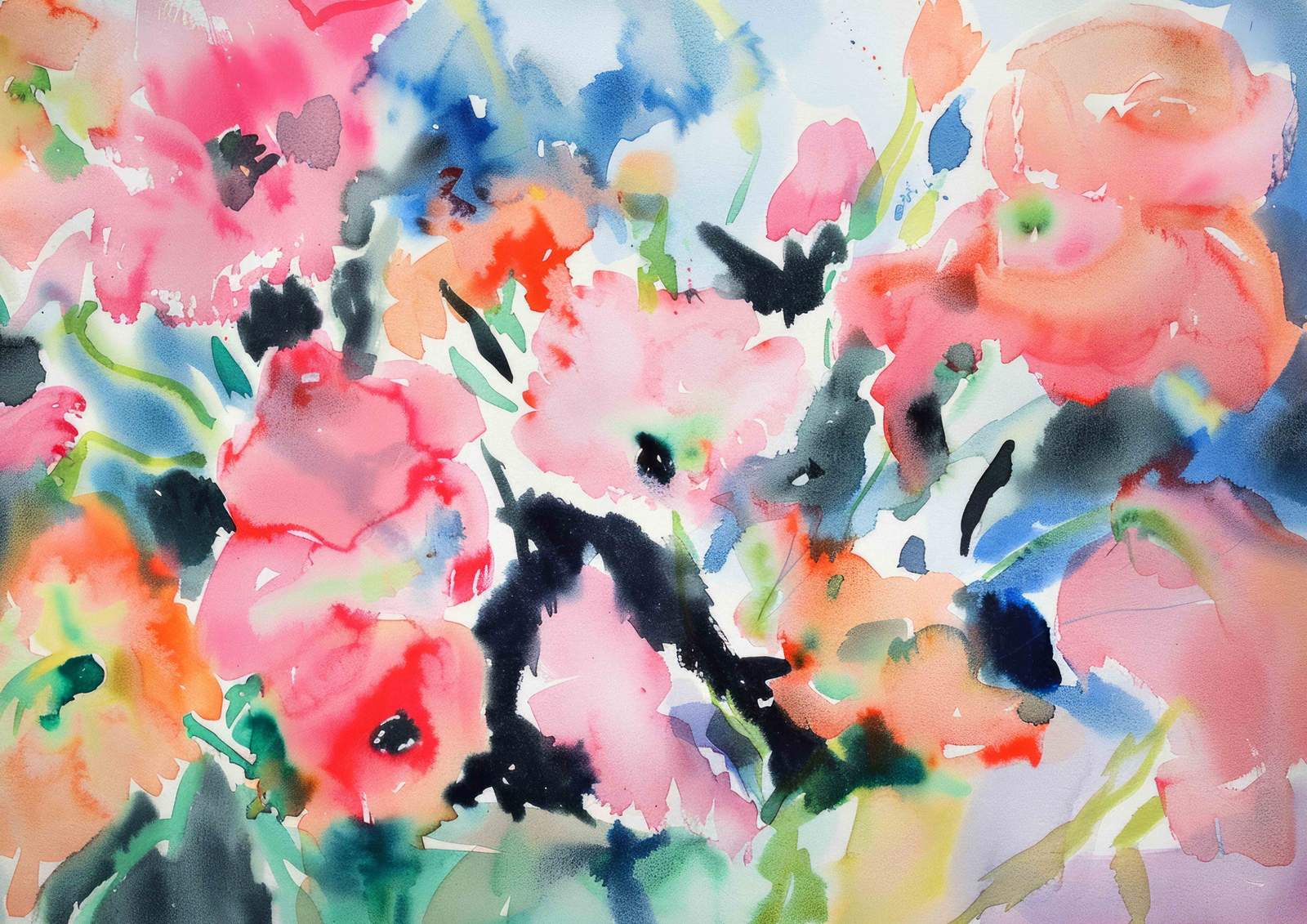 Affisch - Abstrakt Blomkonst