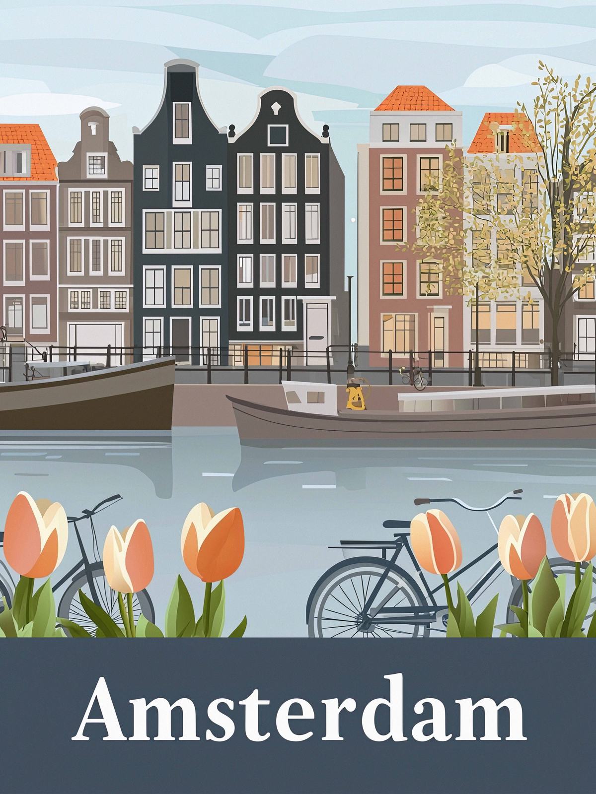 Poster - Amsterdam Stadsbild