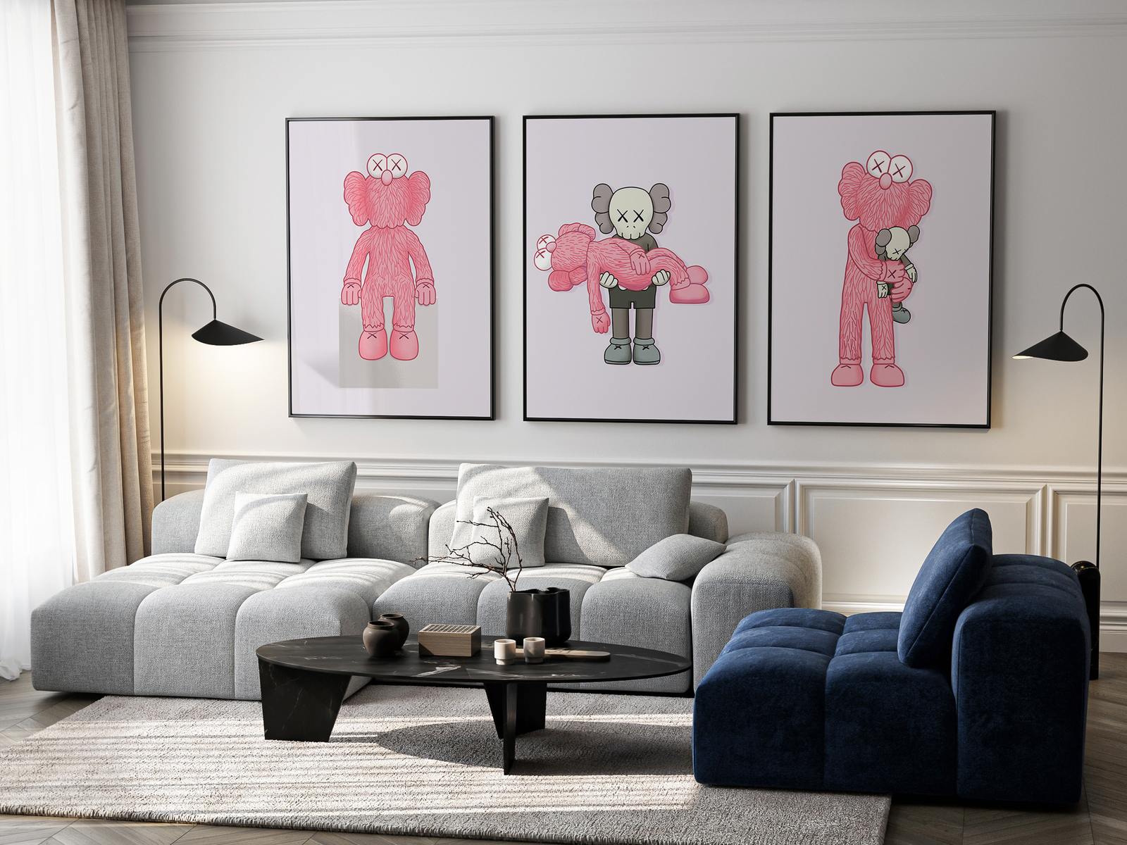 Poster - Konstnärliga figurer / Set av 3