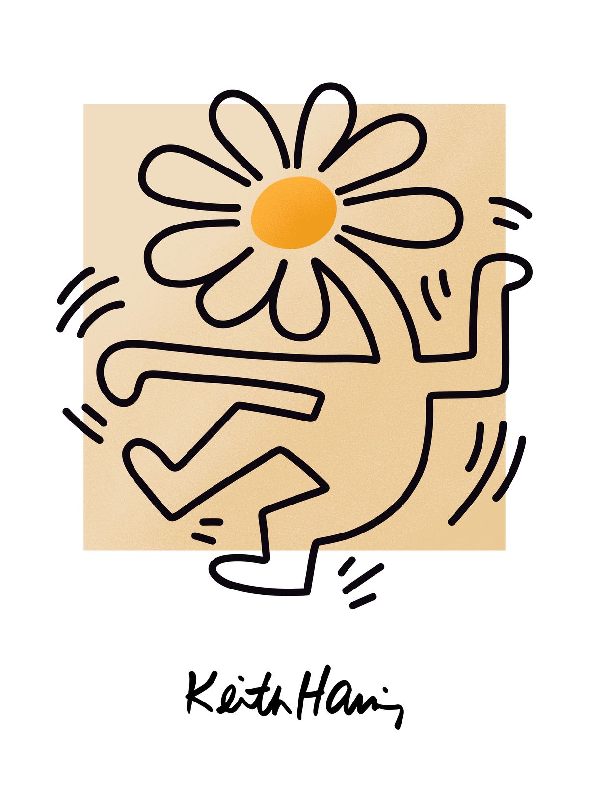 Poster - Dancing Flower av Keith Haring