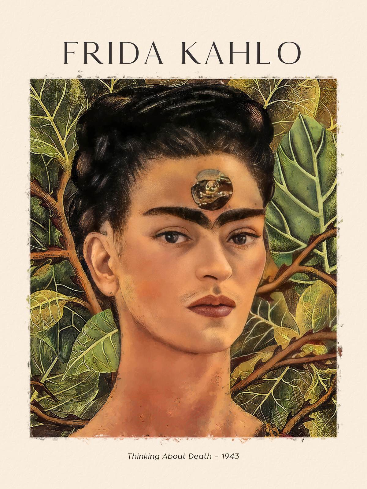 Poster - Frida Kahlos Tänker på döden