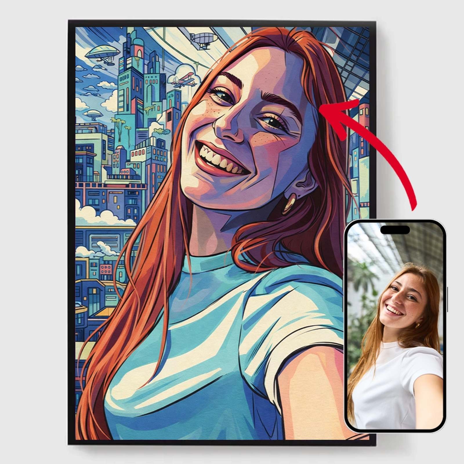 Personlig Poster - Modern Kubistisk Illustration - AI Poster