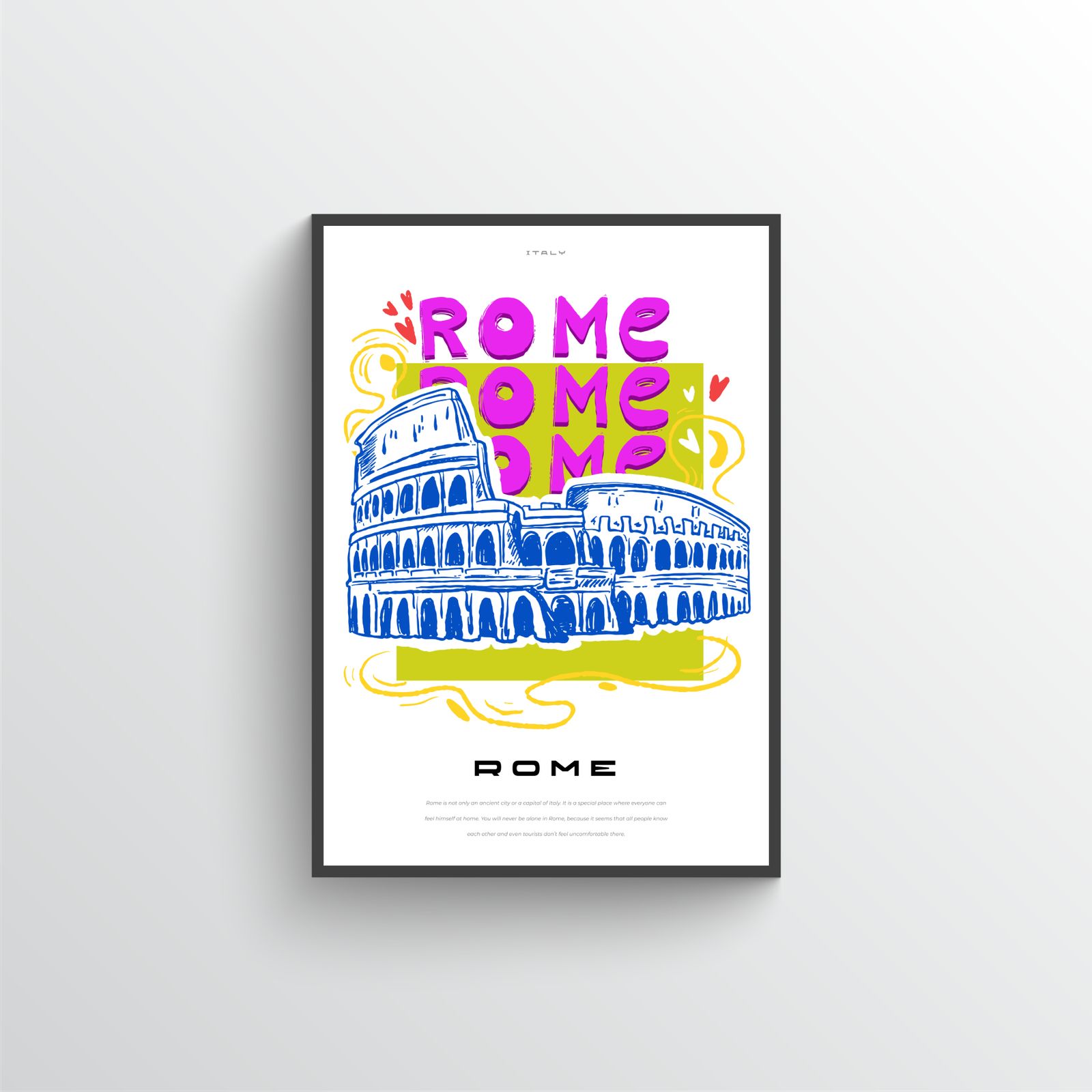 Rom Resa Konst Poster