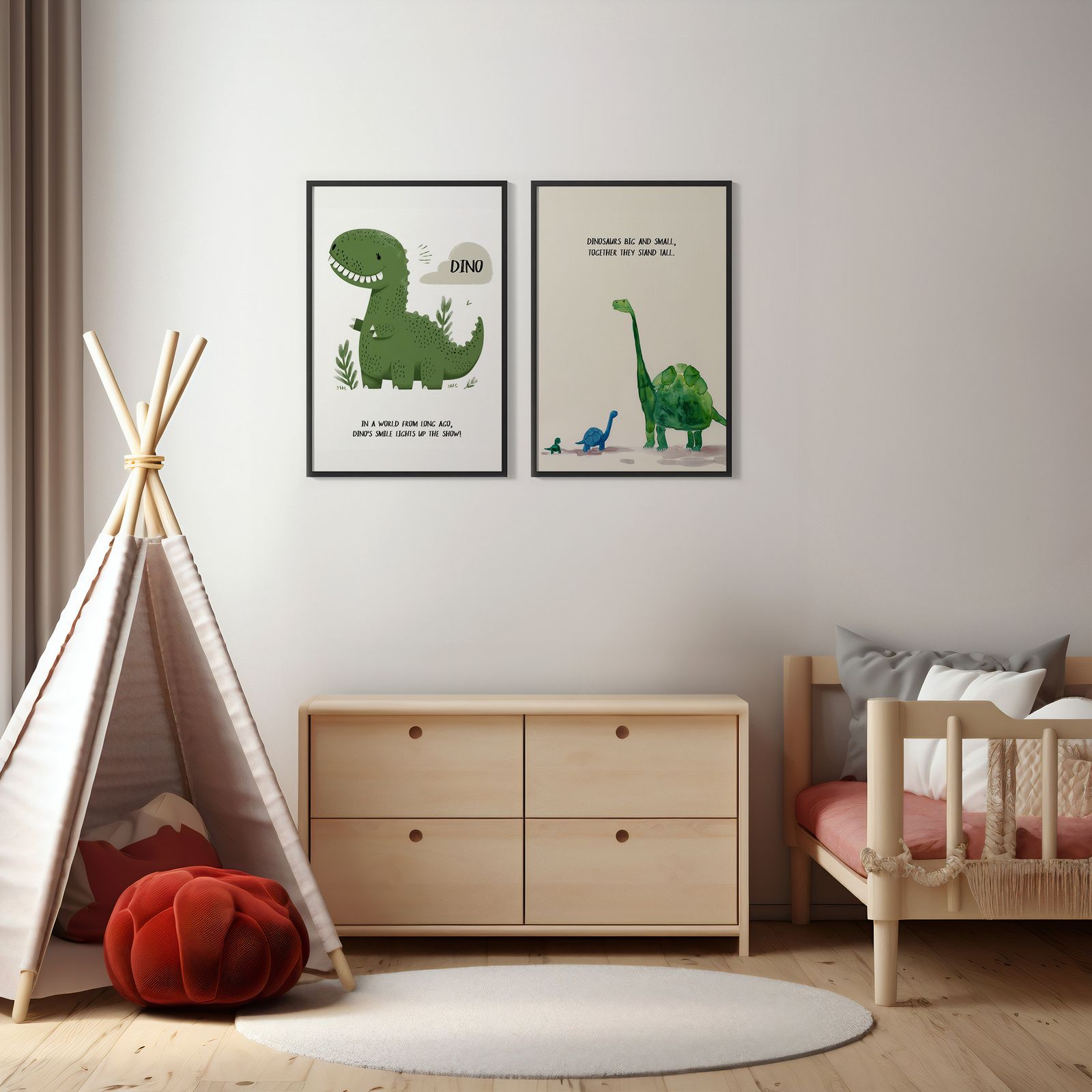Poster - Dinosaurie Duo / Set av 2