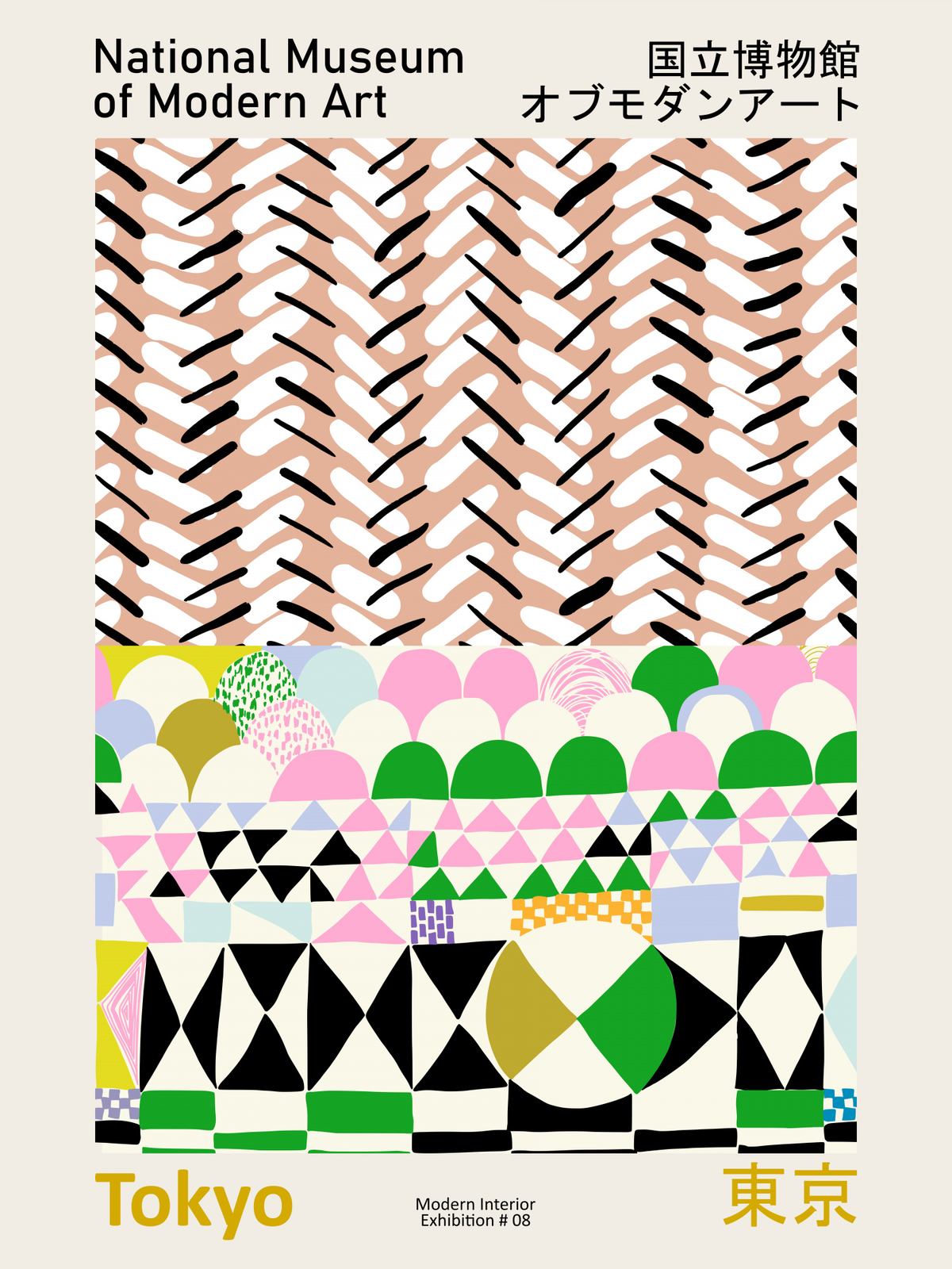 Poster - Tokyo-utställning Modern konst