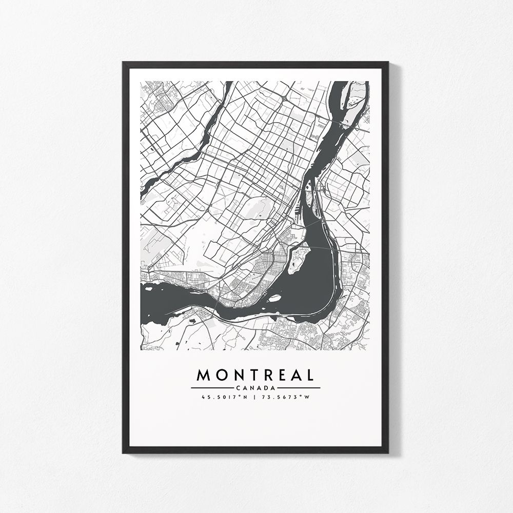 Poster - Montréal-karta