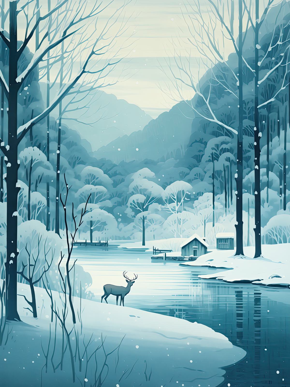 Poster - Vinterlandskap
