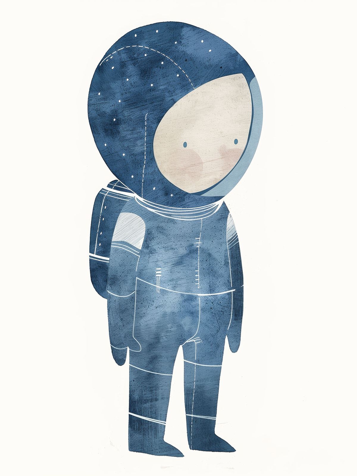 Poster - Blå Astronaut