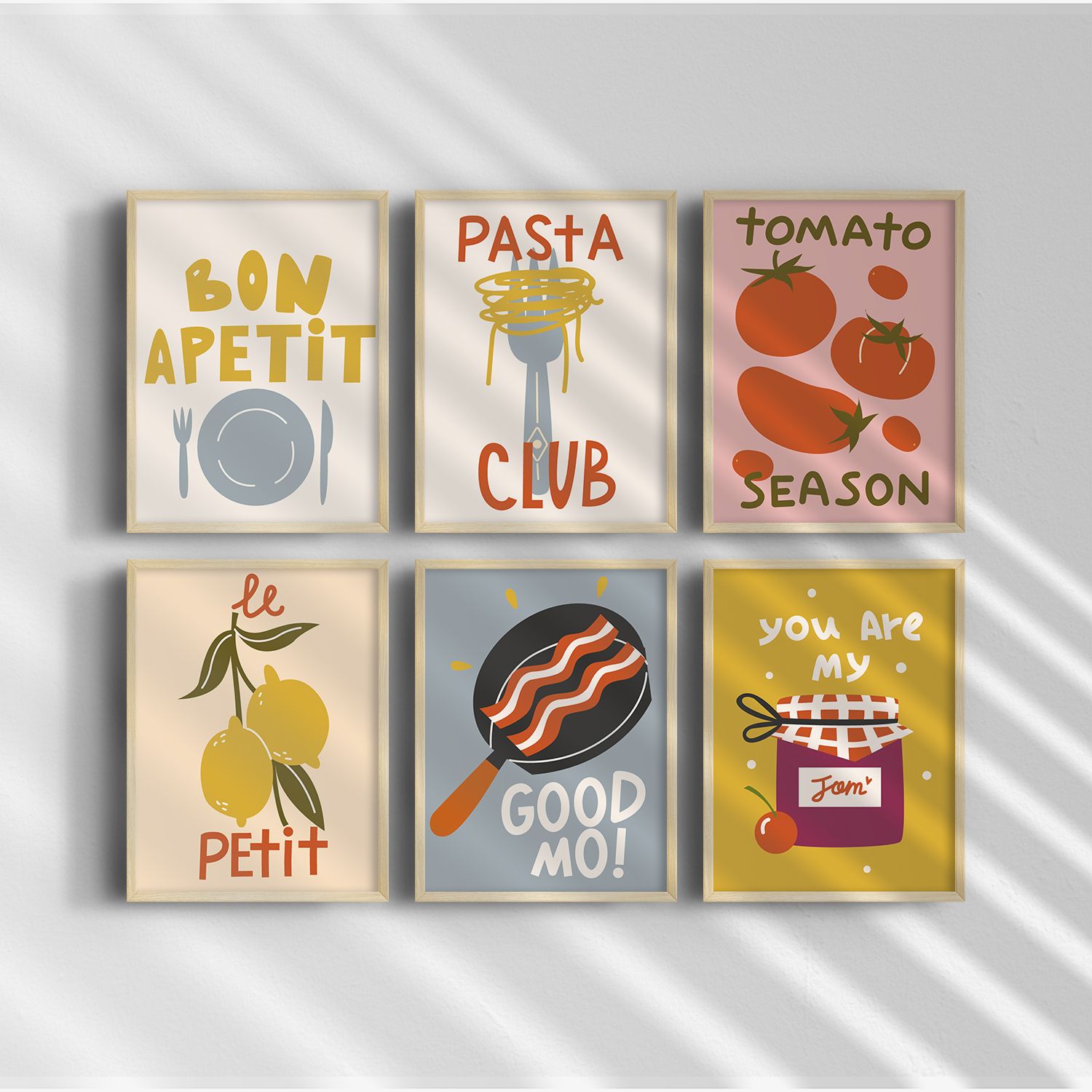 Poster - Kök Konst / Set av 6