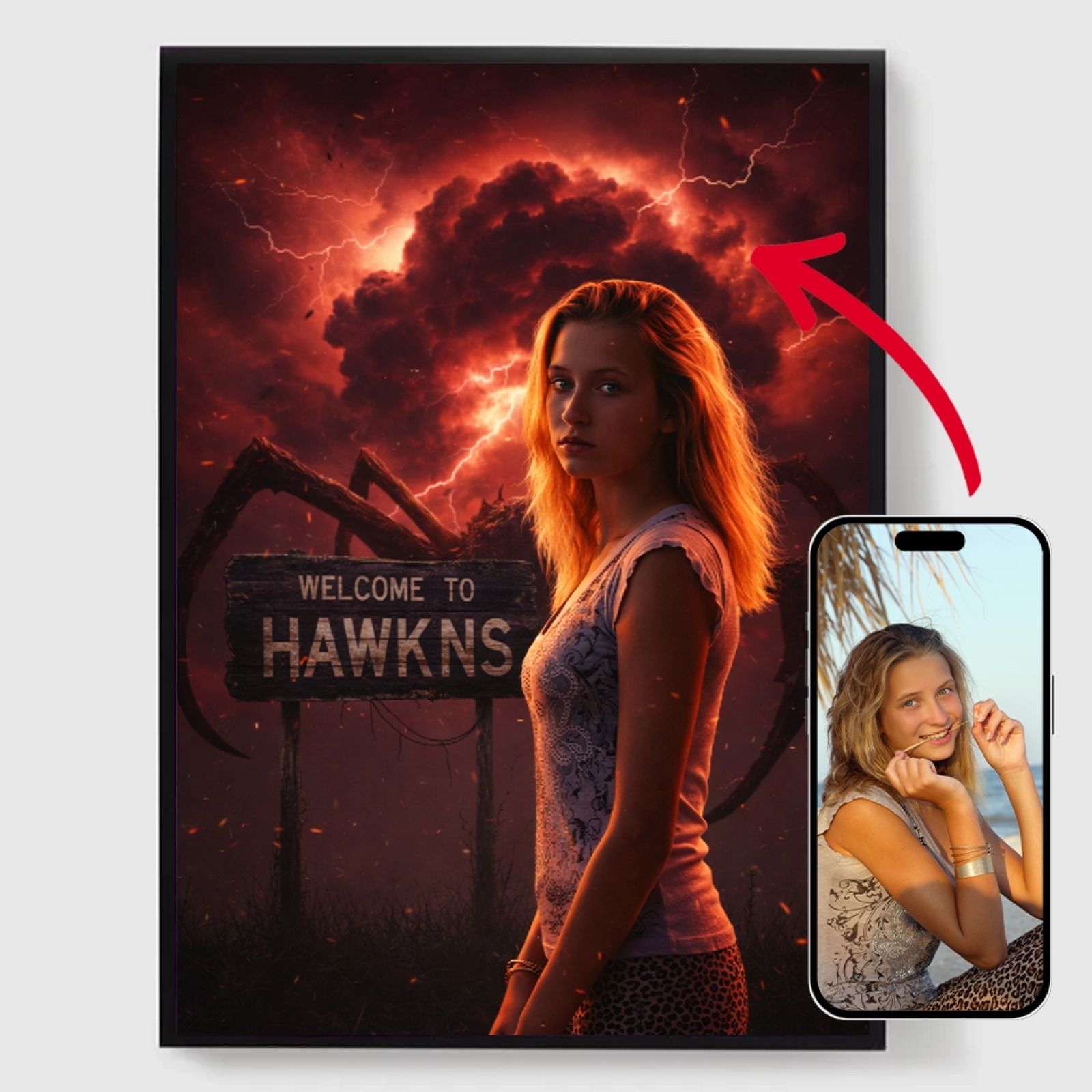 Personlig Poster - Välkommen till Hawkins - AI Poster