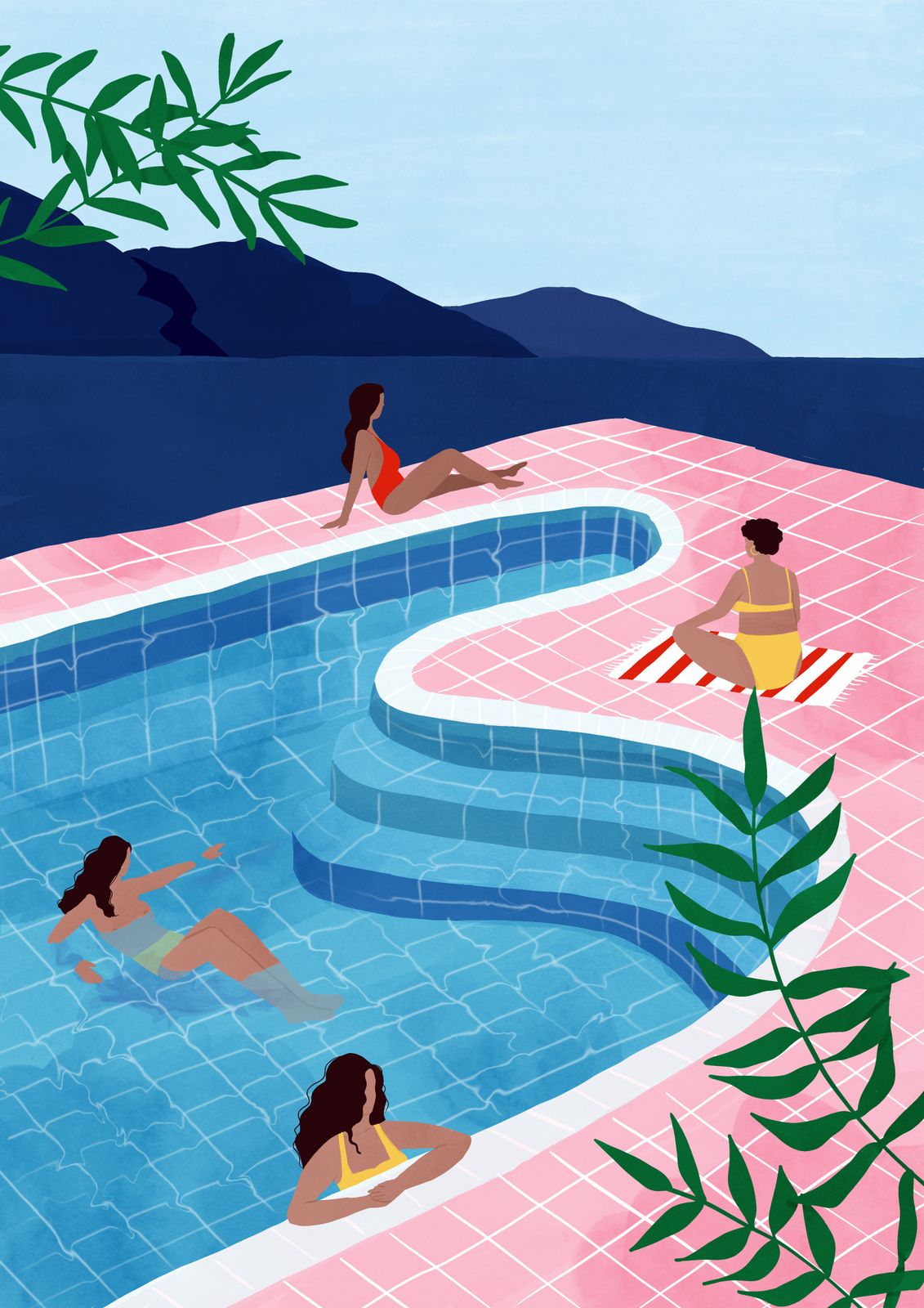 Poster - Poolside Serenity