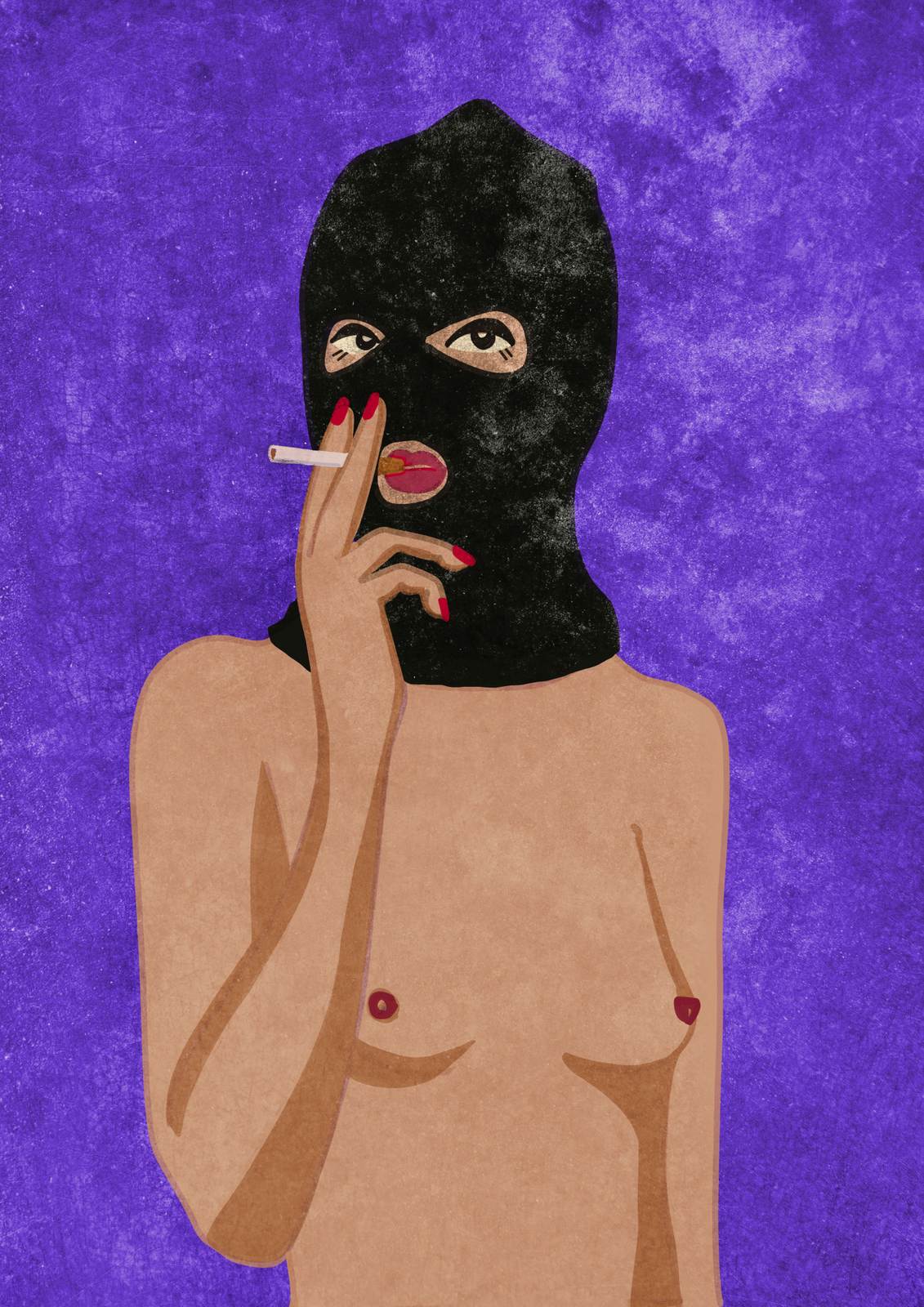 Poster - Kvinna med Mask