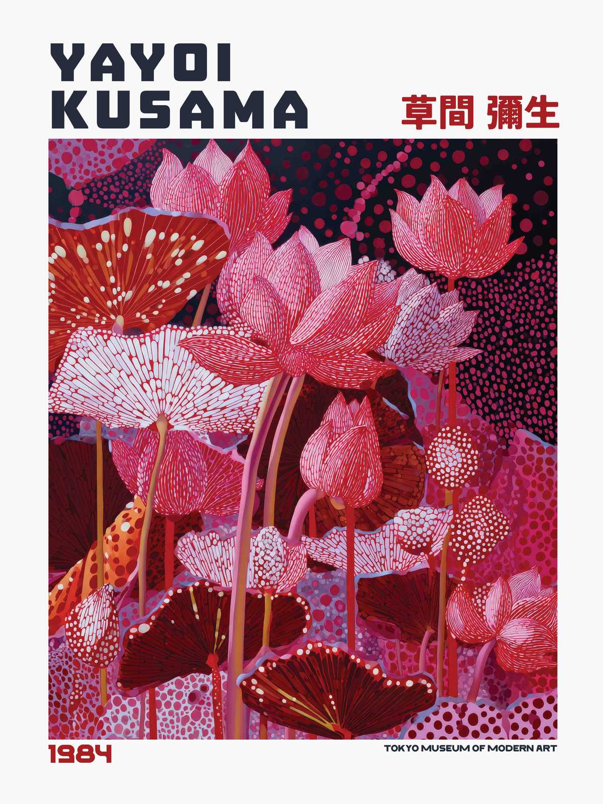 Poster - Yayoi Kusama Lotus Konstverk