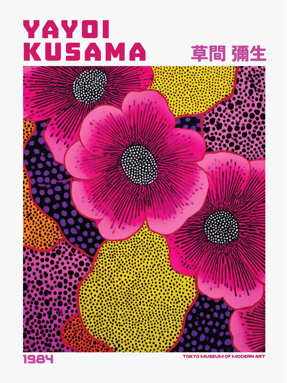 Poster - Yayoi Kusama Blomsterkonst