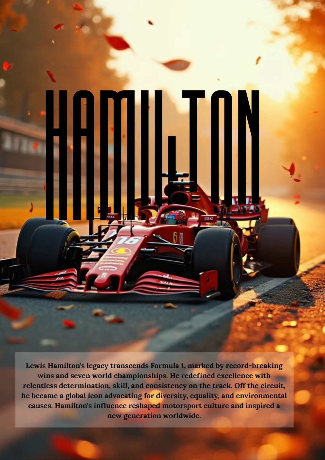 Poster - Hamilton Racing Legend