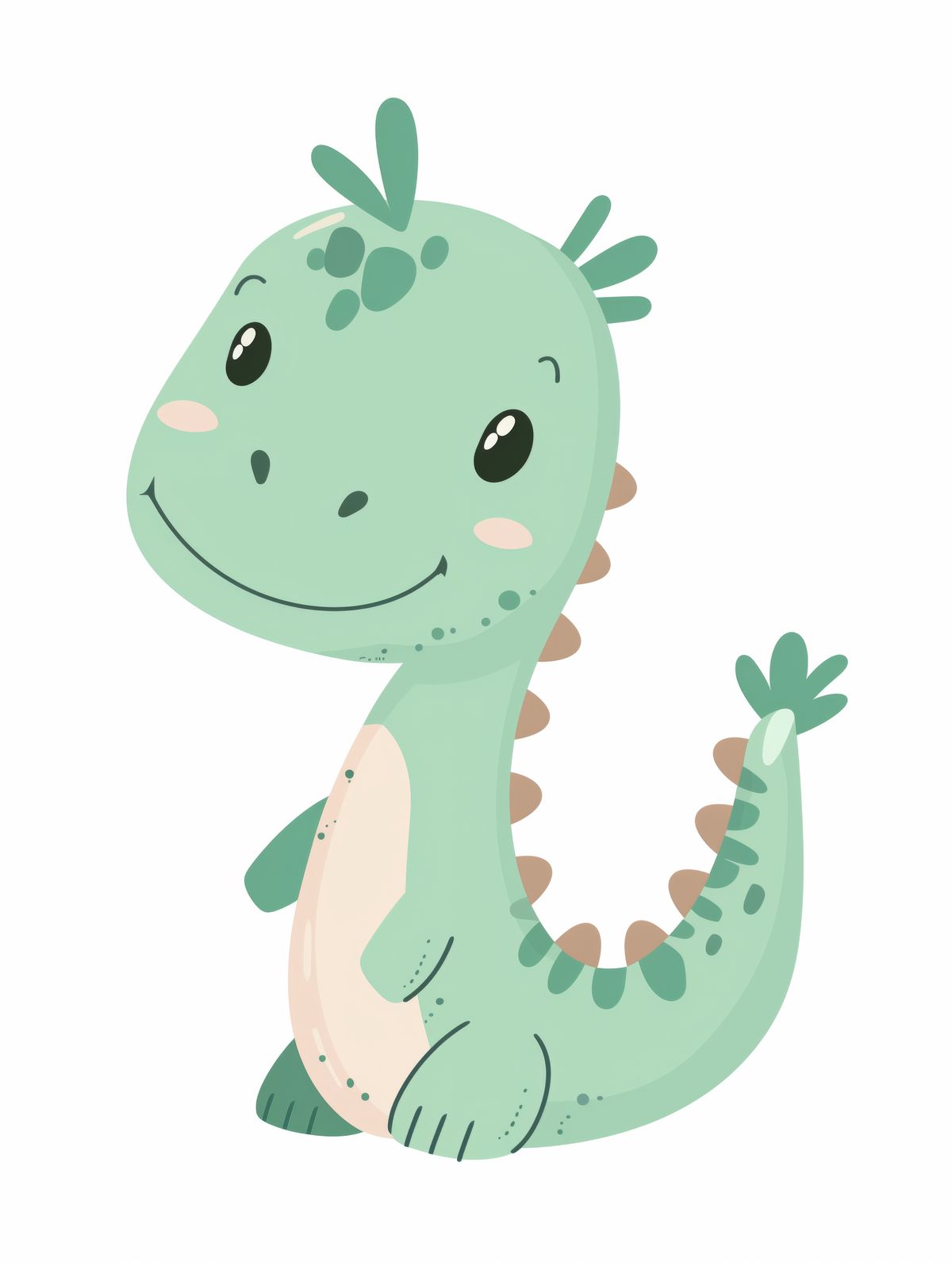 Affisch - Grön Dinosaurie