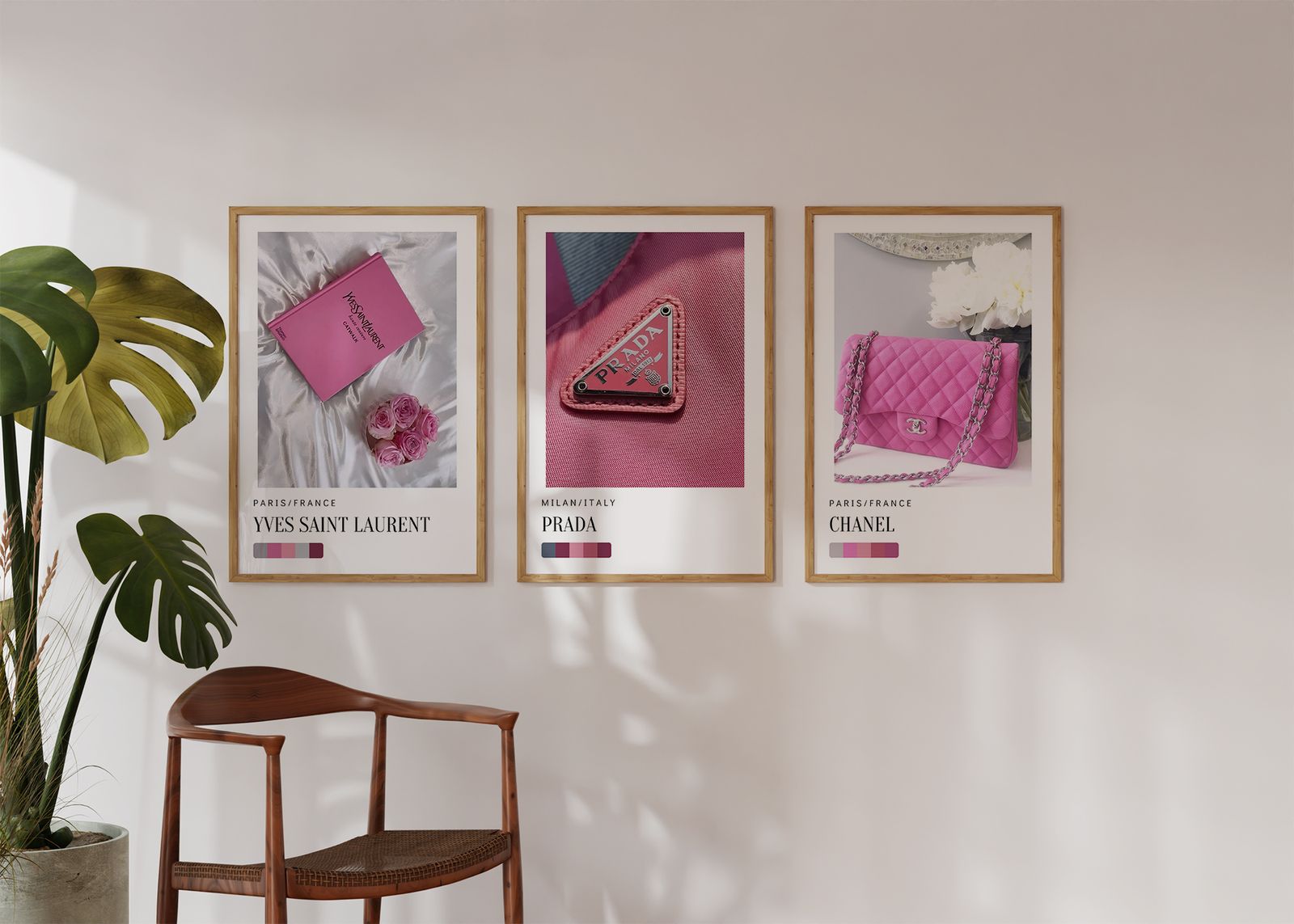 Poster - Prada Fashion Elegance / Set om 3