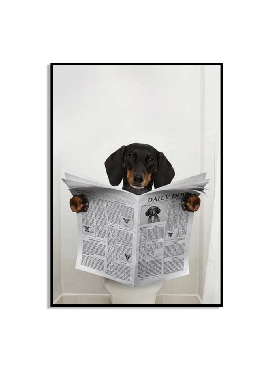 Hund som Läser Tidning Poster