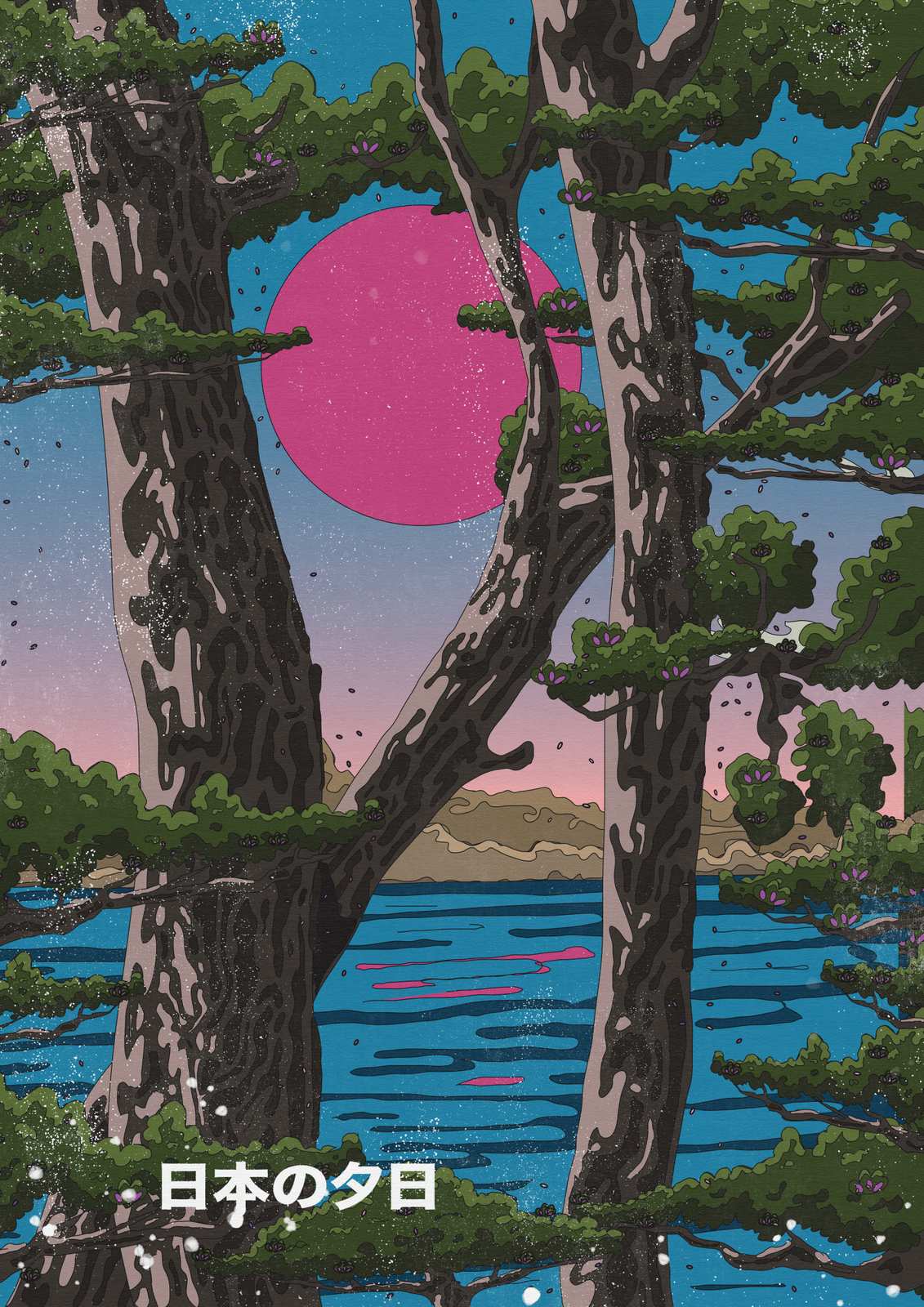 Poster - Japansk Solnedgång