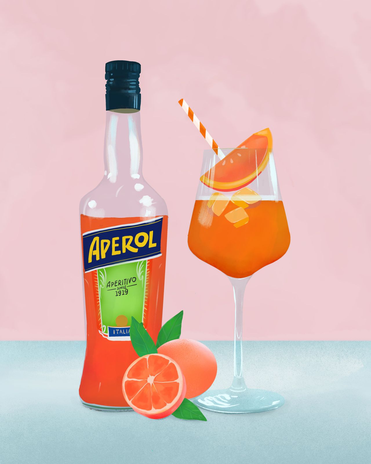 Poster - Aperol-dryckkonstverk