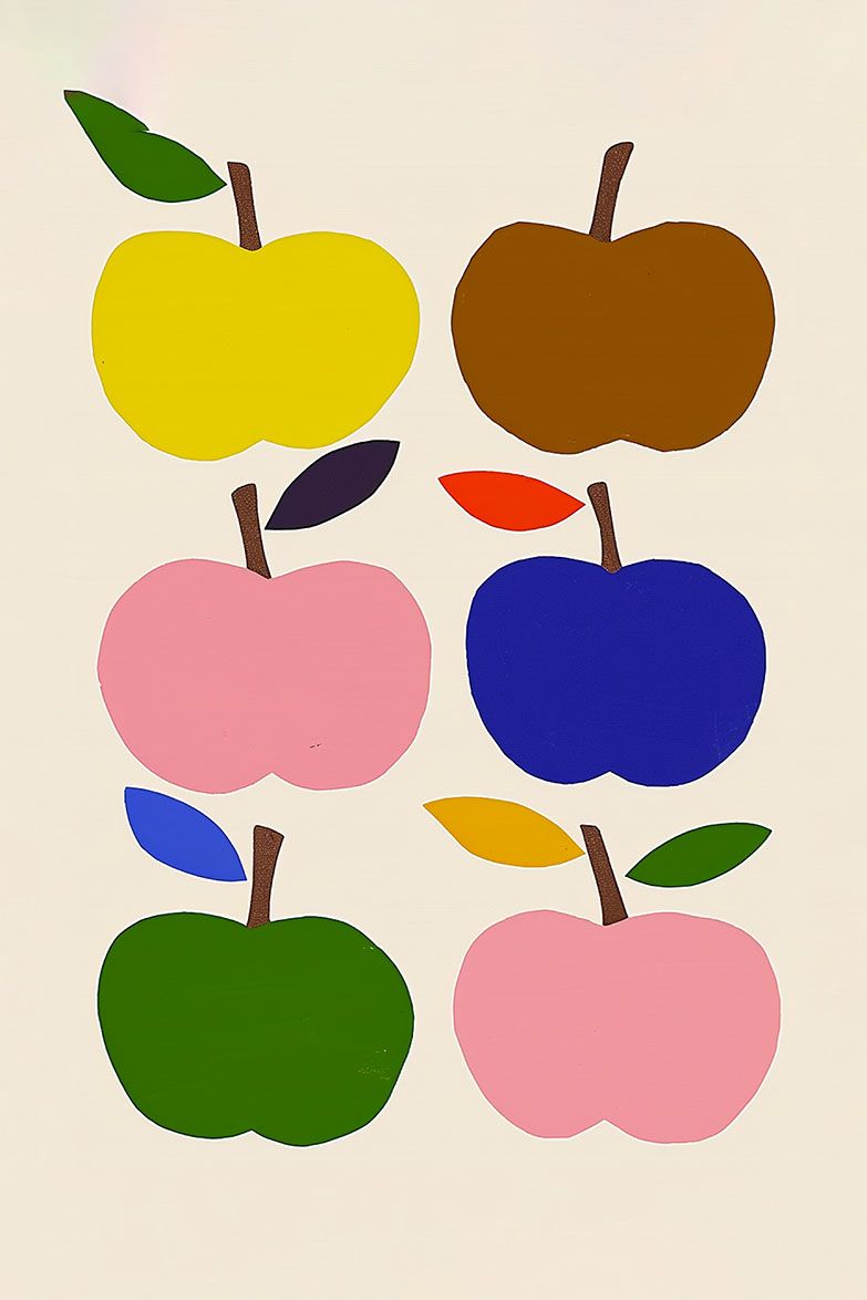 Poster - Färgglada Äpplen
