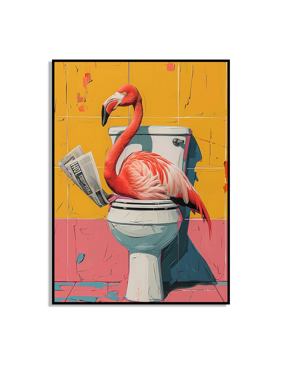 Flamingo Badrum Humor Poster
