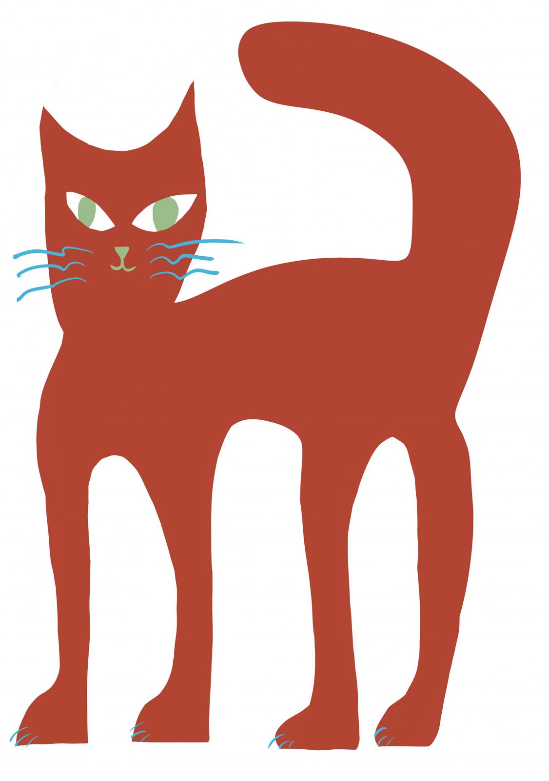 Poster - Röd Katt Design