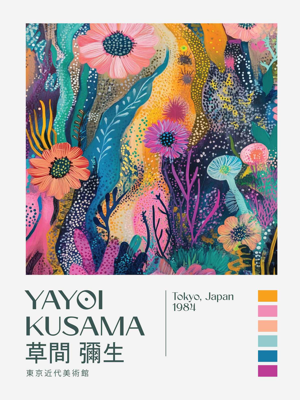 Poster - Yayoi Kusama Tokyo Japan 1984