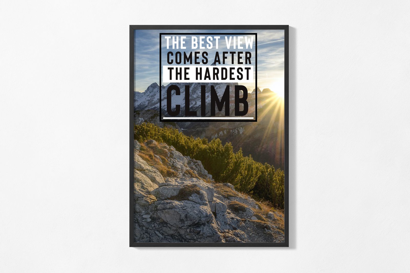 Poster - Motivationsklättrande Citat