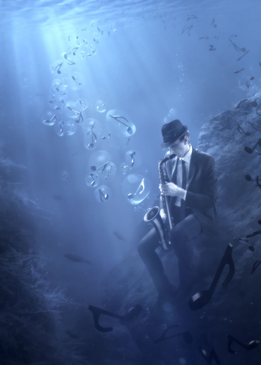 Poster - Underwater Jazzframträdande