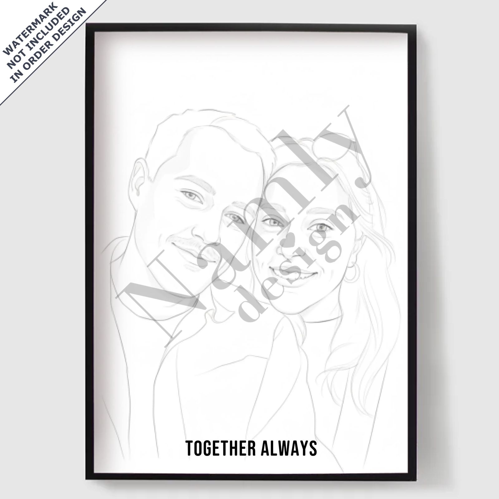 Personlig Poster - Minimalistisk Kontur - AI Poster