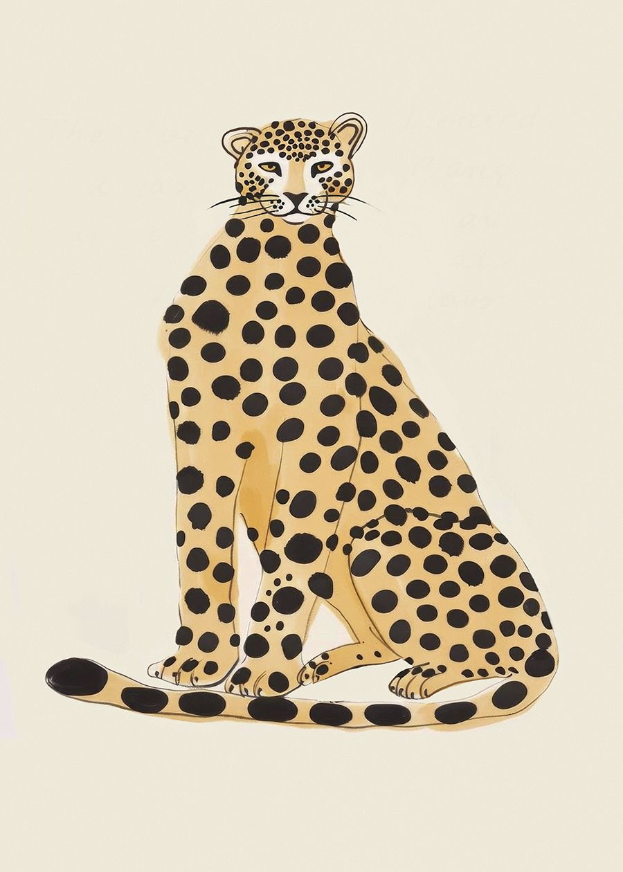 Poster - Gepardillustration