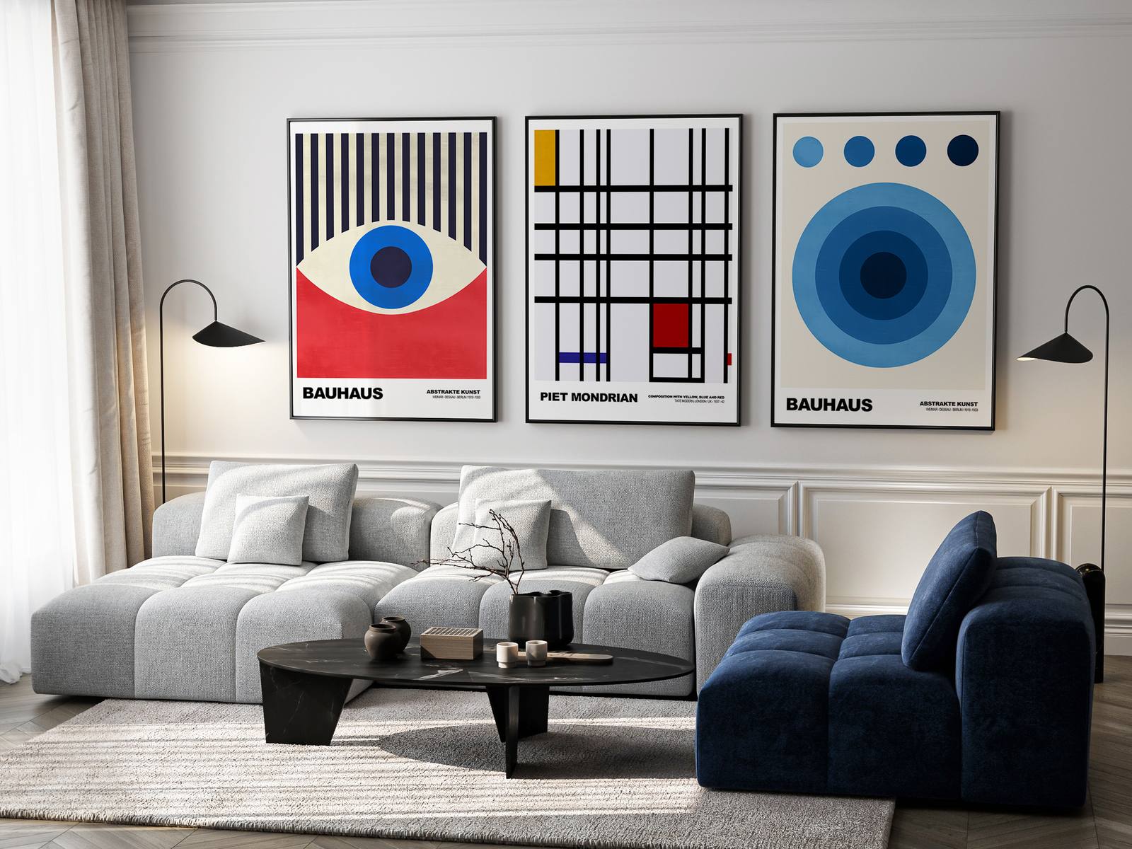 Poster - Bauhaus konstsamling / Set av 3