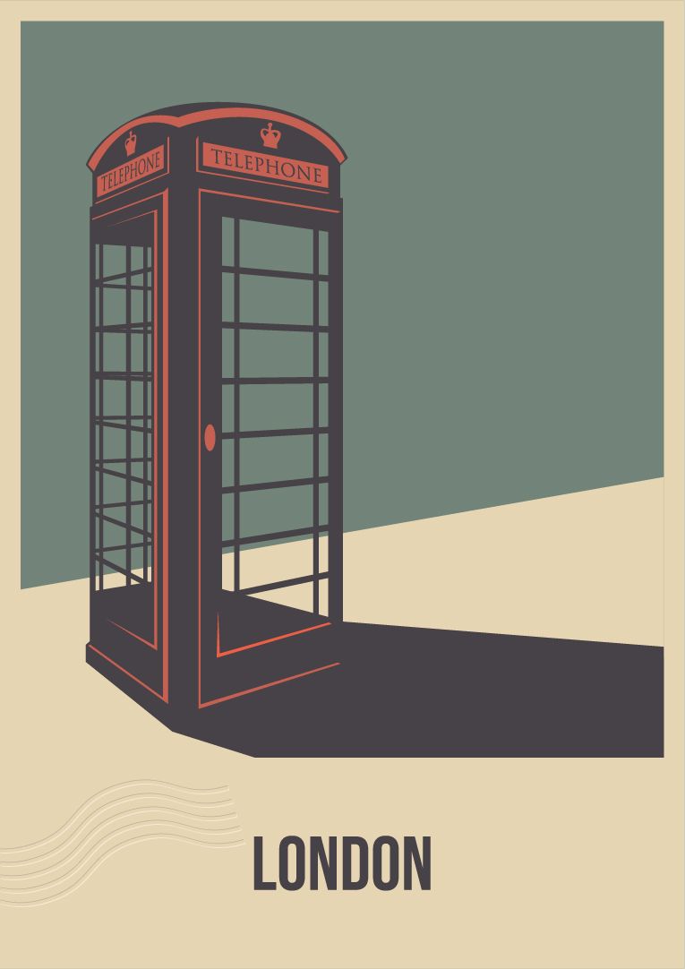 London Telefonkiosk Poster