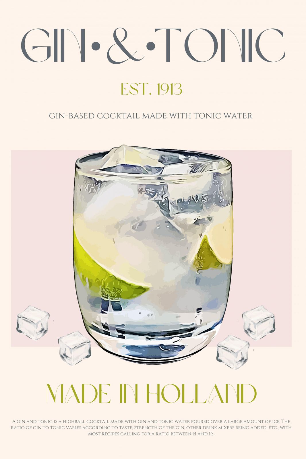 Poster - Gin & Tonic Konst