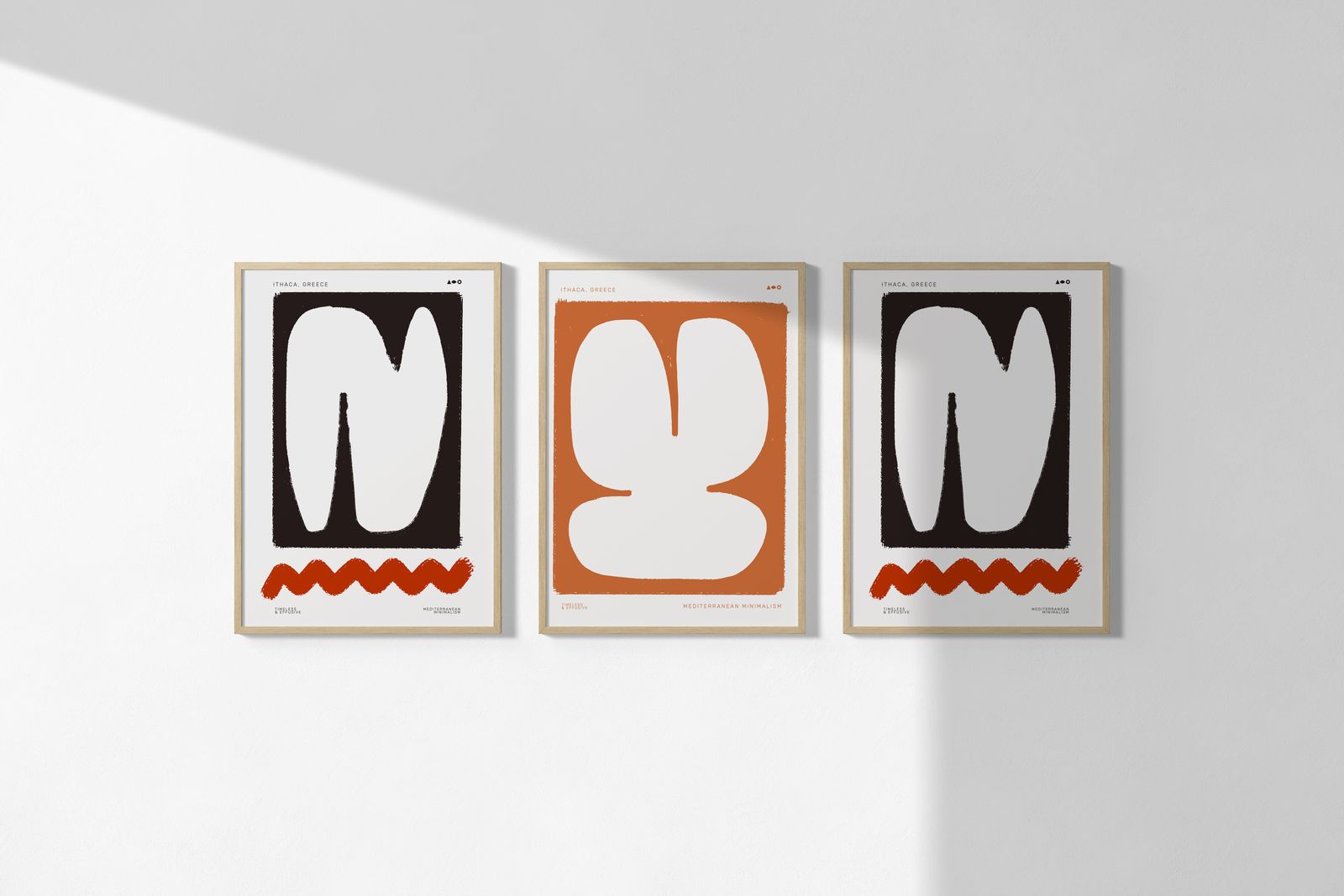 Poster - Medelhavet Minimalism / Set av 3