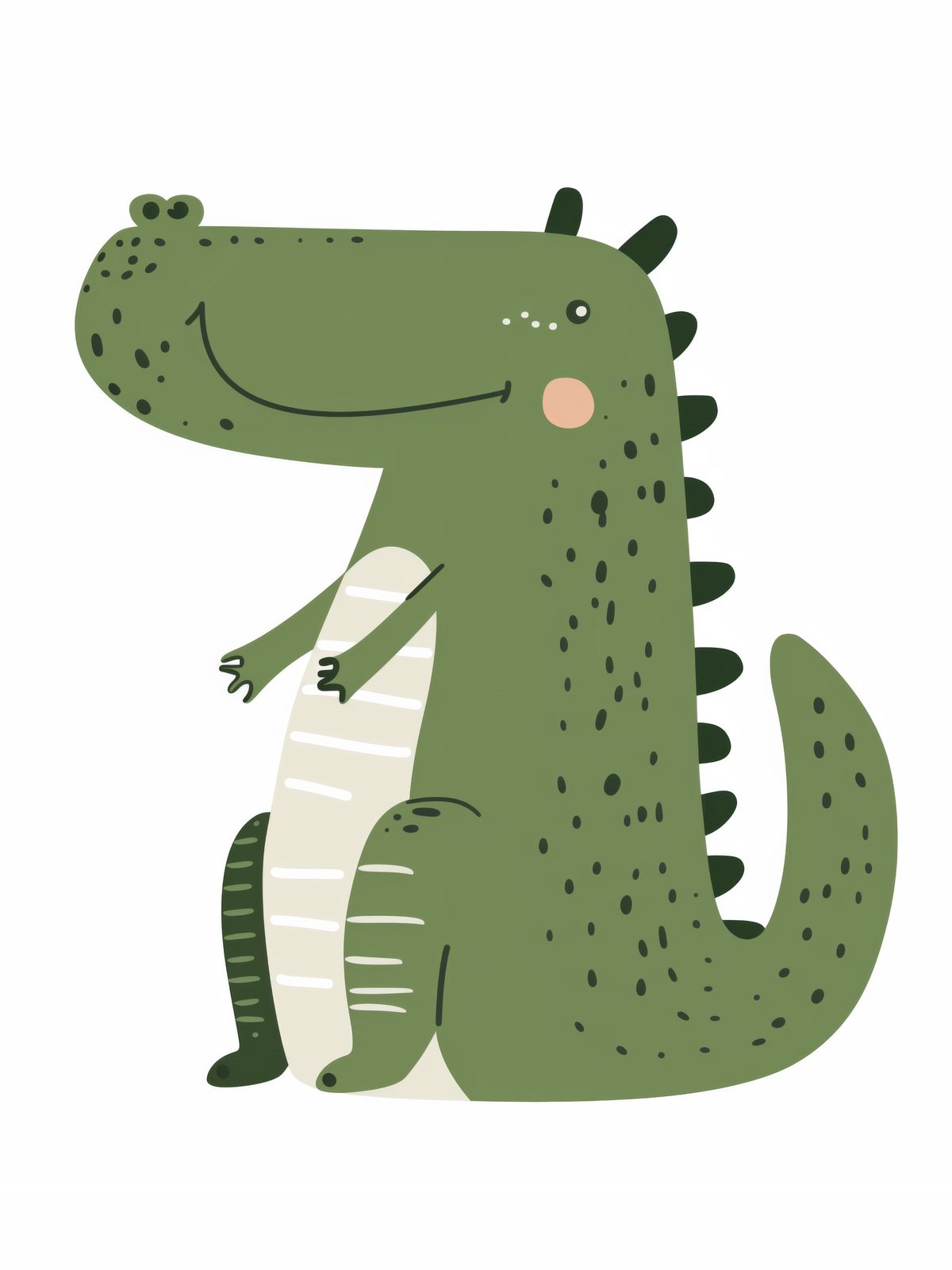 Poster - Grön Dinosaurie