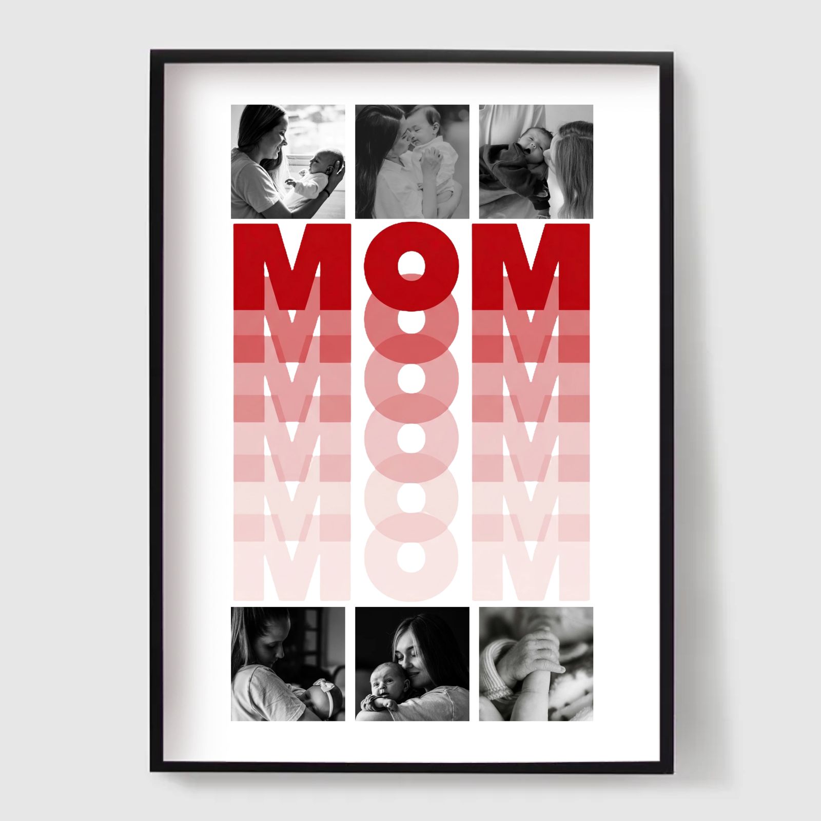 Personlig Poster - Mors Dags Fotokollage - 6 Foton