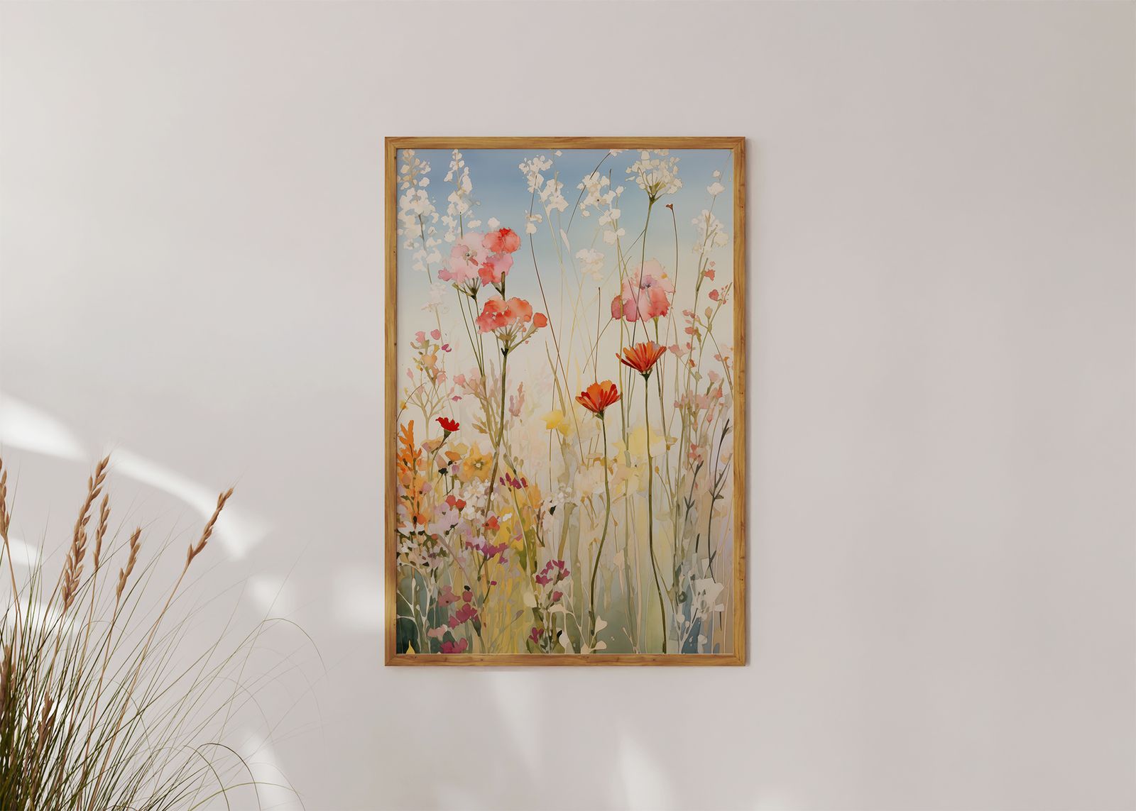 Poster - Blommor Akvarell